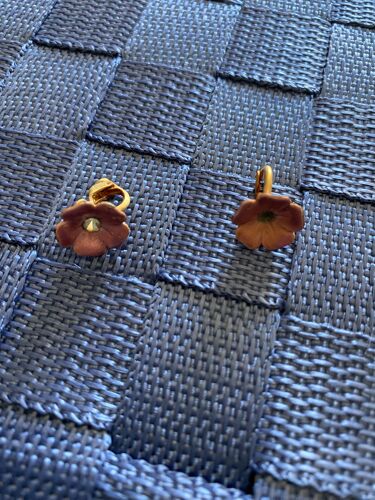 Boucles D’Oreilles Dorées Vintage 