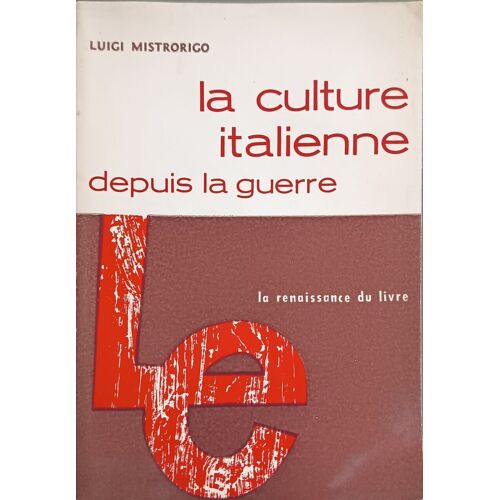 La Culture Italienne Depuis La Guerre