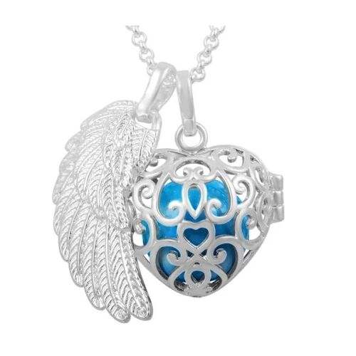 Bola De Grossesse Double Pendentif Aile D'ange Cage C?Ur