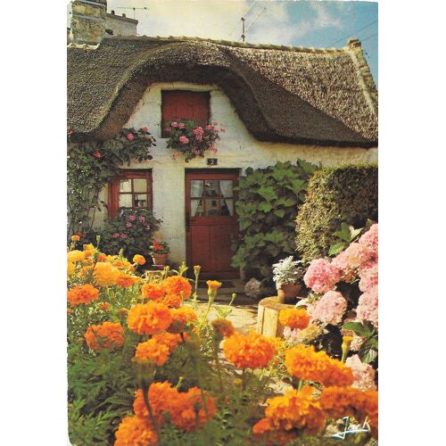 Carte Postale Bretagne - "Chaumière Fleurie" (Non Circulée)