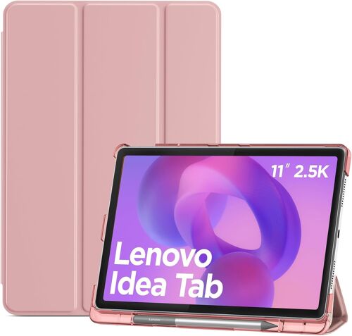 ELVORIX-Coque pour Tablette Lenovo Idea Tab 11 Pouces 2025 (Modèles TB-336ZU/TB-336FU) et Lenovo Tab K11 Gen 2 2025, Housse de Protection, Étui Ultra-Fin avec Fermeture Magnétique -Rose Clair