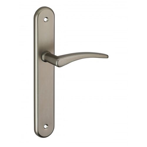 Poignée de porte intérieure VESTA entraxes 195 mm sans trou Finition : Nickelé satiné h : 240 mm