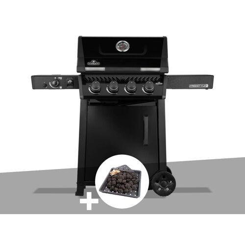 Barbecue gaz Freestyle 425 noir PRO 4 brûleurs + 1 sizzle zone + Plateau charbon - Napoléon