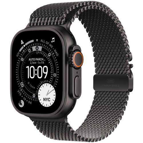 Apple Watch Ultra 3 - 49 mm - Titane Noir / Bracelet milanais - L - Cellular