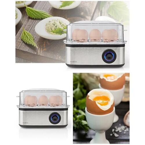Cuiseur à ?ufs LIVOO 3 ?ufs 210W gris inox ¿ durs, mollets, à la coque