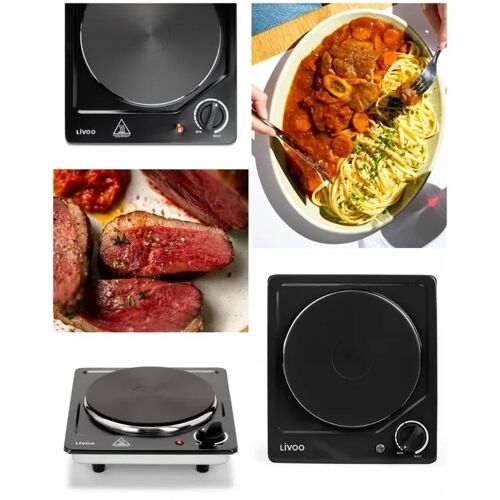 Plaque de cuisson électrique encastrable - LIVOO - 1 foyer - 1500 W - Ø 18,5 cm - Inox