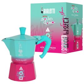 Bialetti Squid Game Cafetière à moka Bleu et Rose