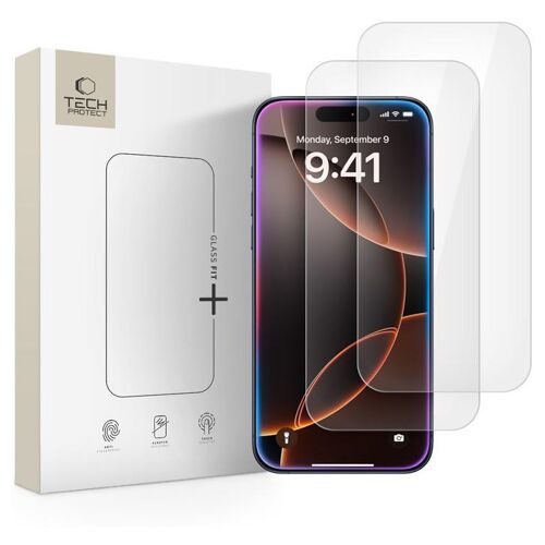 Tech-Protect 198920 écran et protection arrière de téléphones portables Protection d'écran transparent iPhone 2 pièces pour iPhone IPHONE 16 PRO / 17 / 17 PRO