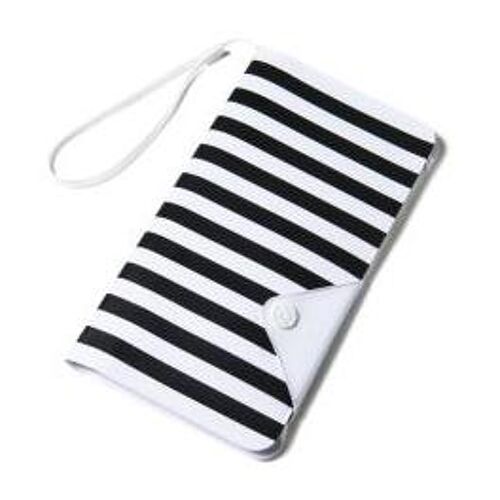 Celly SPLASHWALLETWH coque pour téléphone 5.7" Étui avec portefeuille Noir et Blanc pour Toutes marques iPhone 7/7 Plus