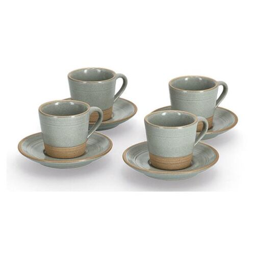 Zeller Present 26538 Tasse Marron, Vert Espresso 4 Pièces