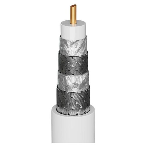 Goobay 74022 câble coaxial 500 m Non Blanc