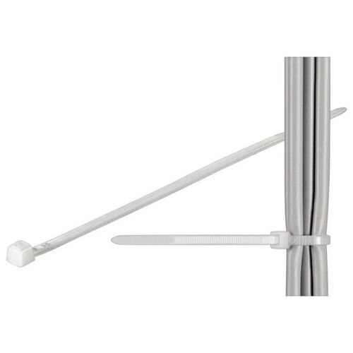 Techly 370 x 3.6mm serre-câbles Nylon Blanc 100 pièces