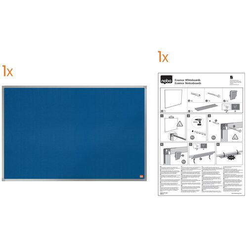 Nobo 1915559 Tableau D'affichage Intérieure Bleu Aluminium