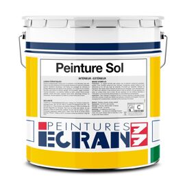 Peinture sol professionnelle, satin, peinture opacifiante, sans odeur, protège, décore, intérieur, extérieur, HydroSol ECRAN 77 15 litres Blanc