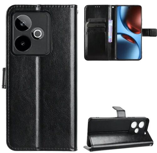 Housse pour Realme GT 7 / GT 7T 5G - etui coque pochette portefeuille + verre trempe - NOIR