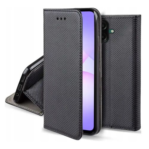 Housse pour Samsung Galaxy A07 - etui coque pochette portefeuille + verre trempe - NOIR MAGNET