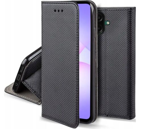 Housse pour Samsung Galaxy A07 - etui coque pochette portefeuille + film ecran - NOIR MAGNET