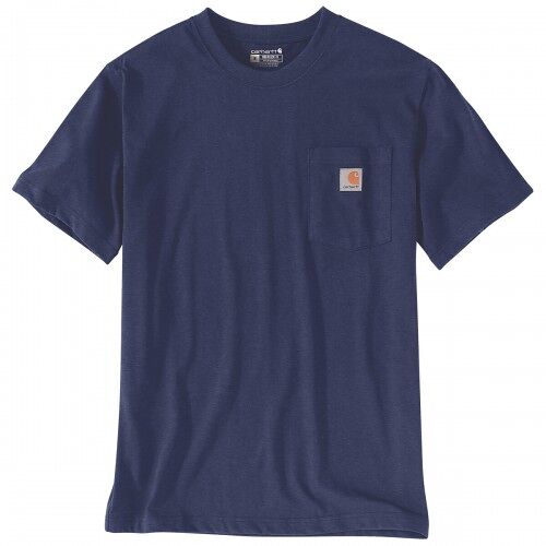 T-shirt en coton avec poche Dearborn pocket - bleu - L CARHARTT