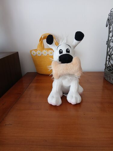 Doudou-Peluche Idéfix avec son os