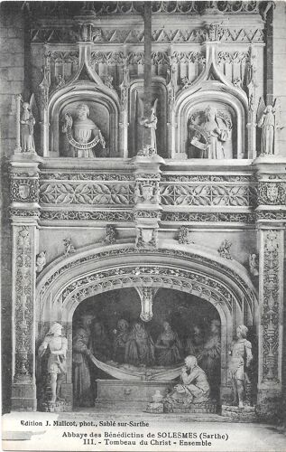 Carte Postale Solesmes (72) - Abbaye Des Bénédictins / Tombeau Du Christ (Non Circulée)