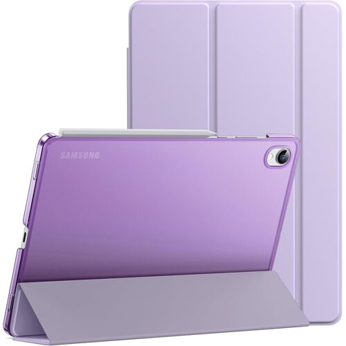ELVORIX-Coque pour Samsung Galaxy Tab S11, Étui Housse de Protection Dos Translucide pour Tablette avec Support à Trois Volets, Prise en Charge du Appairage du S Pen (Lavande)