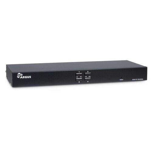 Inter-Tech AS-9104DA commutateur écran, clavier et souris Grille de montage Noir
