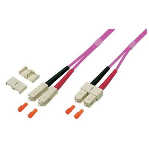 Techly ILWL D5-B-030/OM4 câble InfiniBand et à fibres optiques 3 m SC Fuchsia