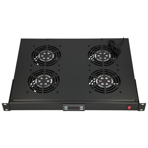 Extralink Panneau de ventilateur Lien supplémentaire 19", 4 ventilateurs, pour armoires sur pied, avec thermostat