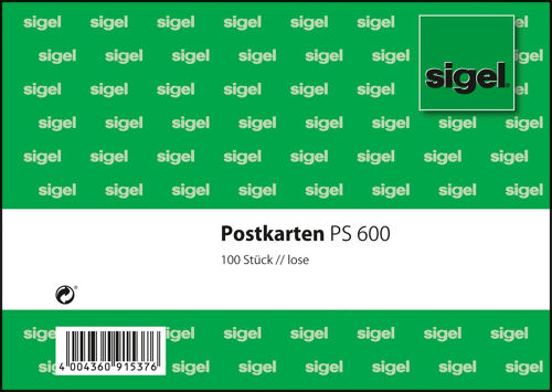 Sigel Ps600 Intercalaire Vert, Blanc 100 Pièces