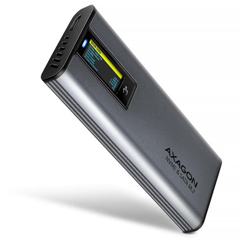 Axagon EEM2-SD2 Boîtier de disques de stockage Enceinte ssd Gris M.2