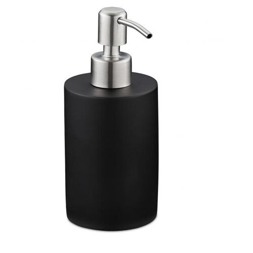 Relaxdays 10031059_46 Distributeur de savon 180 L Noir et Argent
