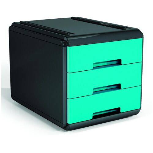 ARDA 19P3PNTU module de classement de bureau Polypropylène (PP), Polystyrol Anthracite et Turquoise