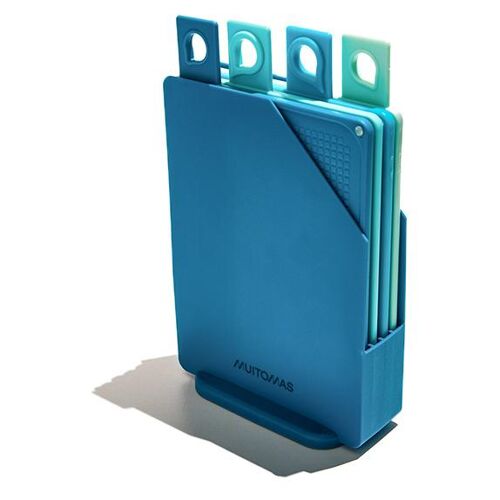 Muitomas Cuttingboardbl Planche À Découper Pour Cuisine Rectangulaire Silicone Bleu