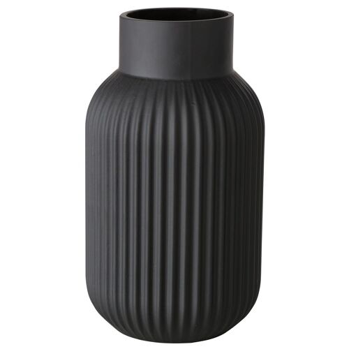 Boltze Nordika Vase cylindrique Verre Noir