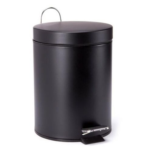 MSV 100266 poubelle 5 L Rond Acier inoxydable Noir