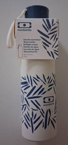 Bouteille Isotherme En Aluminium Blanche Et Bleue