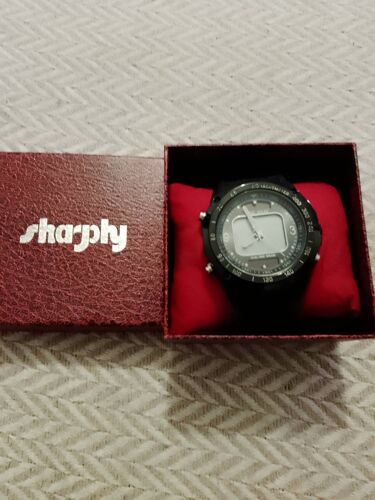 Montre En Acier Noire Sharphy Neuve.