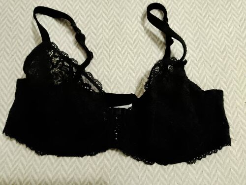 Soutien Gorge En Dentelle Gris Foncé 100d Dim.