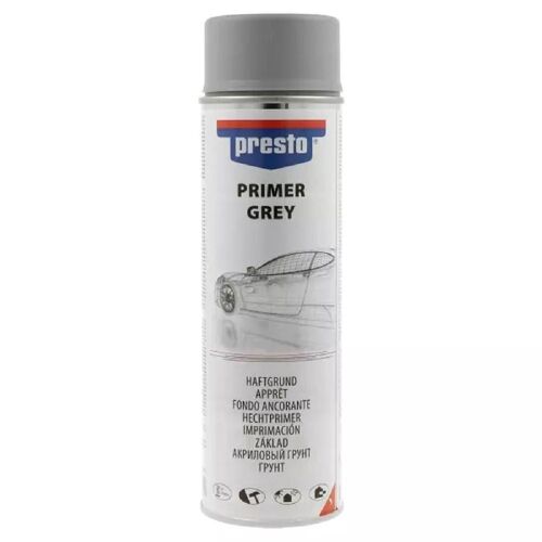 Bombe d'apprêt - Sous-couche - Rouge - Pour peinture rouge foncé - Carrosserie - Presto - 500ml