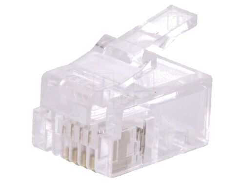Fiche modulaire RJ11 male pour cable telephonique plat