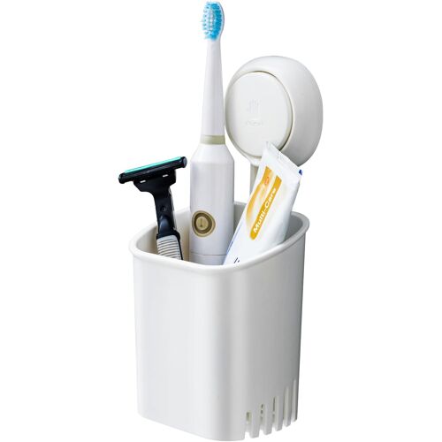 Kalanka-Brosses À Dents Electrique, Supports De Brosse À Dents, Ventouse, Sans Perçage, Rangement Amovible Étanche Pour Brosse À Dent Et Dentifrice, Blanc