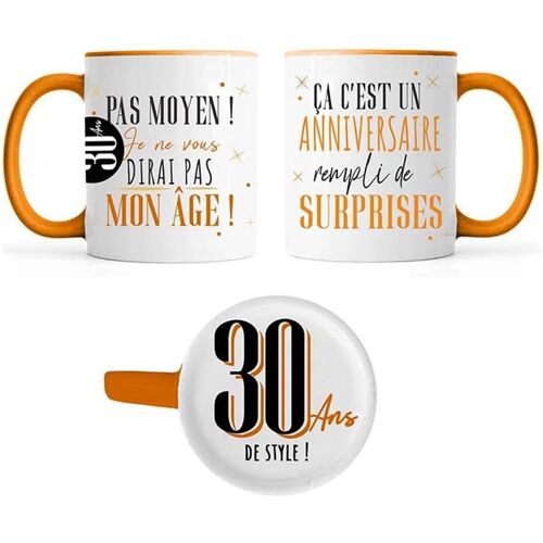 Mug Céramique Anniversaire Secret 30ans 355ml