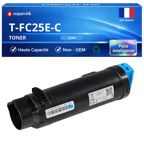 Toner compatible pour Toshiba T-FC25 T-FC25E-C 6AJ00000072 Cyan 26800 Pages NOPAN-INK