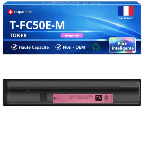Toner compatible pour imprimantes Toshiba T-FC50E-M 6AJ00000112 Magenta 33900 Pages NOPAN-INK