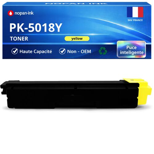 Toner compatible pour Utax 1T02TWAUT0 PK-5018 Y Jaune 11000 pages NOPAN-INK