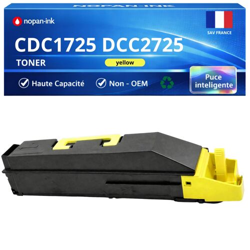 Toner compatible pour Triumph-Adler UTAX 652510016 CDC1725 DCC2725 Jaune 12000 pages NOPAN-INK