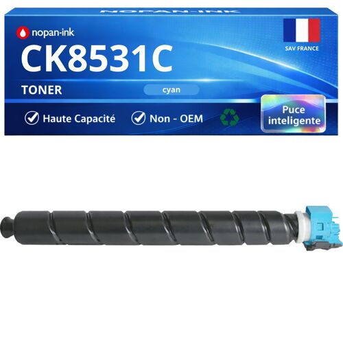 Toner compatible pour Triumph-Adler CK8531C 1T02XDCUT0 Cyan 20000 Pages NOPAN-INK
