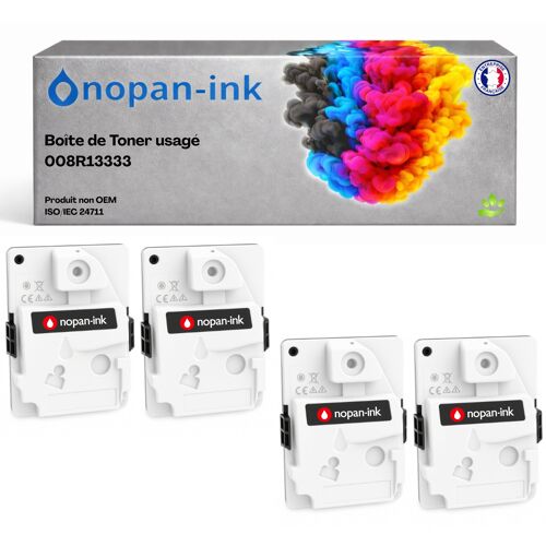 Pack de 4 Boites pour Toner usagé compatible pour Xerox 008R13326 Bac récupérateur NOPAN-INK 15 000 Pages