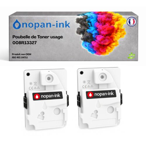 Pack de 2 Poubelles pour Toner usagé compatible pour Xerox 008R13326 Bac récupérateur NOPAN-INK 15 000 Pages
