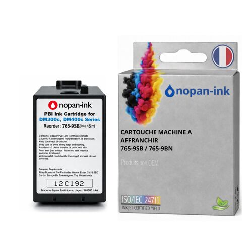 Cartouche compatible pour Pitney Bowes 765-9BN Bleu Postal NOPAN-INK 45 ml